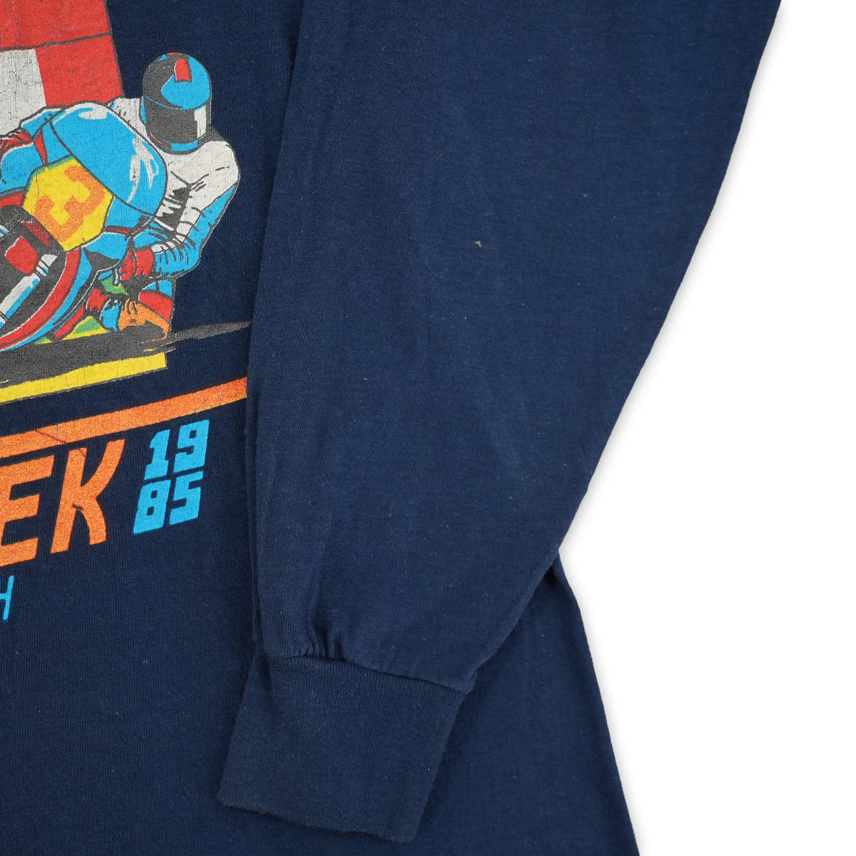 Vintage 1985 Daytona Beach Bike Week motorcycle graphic long sleeve T-shirt — photo 3 of 6