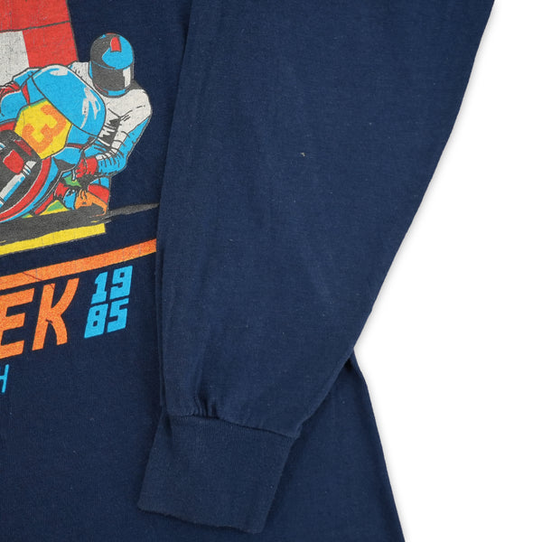 Vintage 1985 Daytona Beach Bike Week motorcycle graphic long sleeve T-shirt — photo 3 of 6