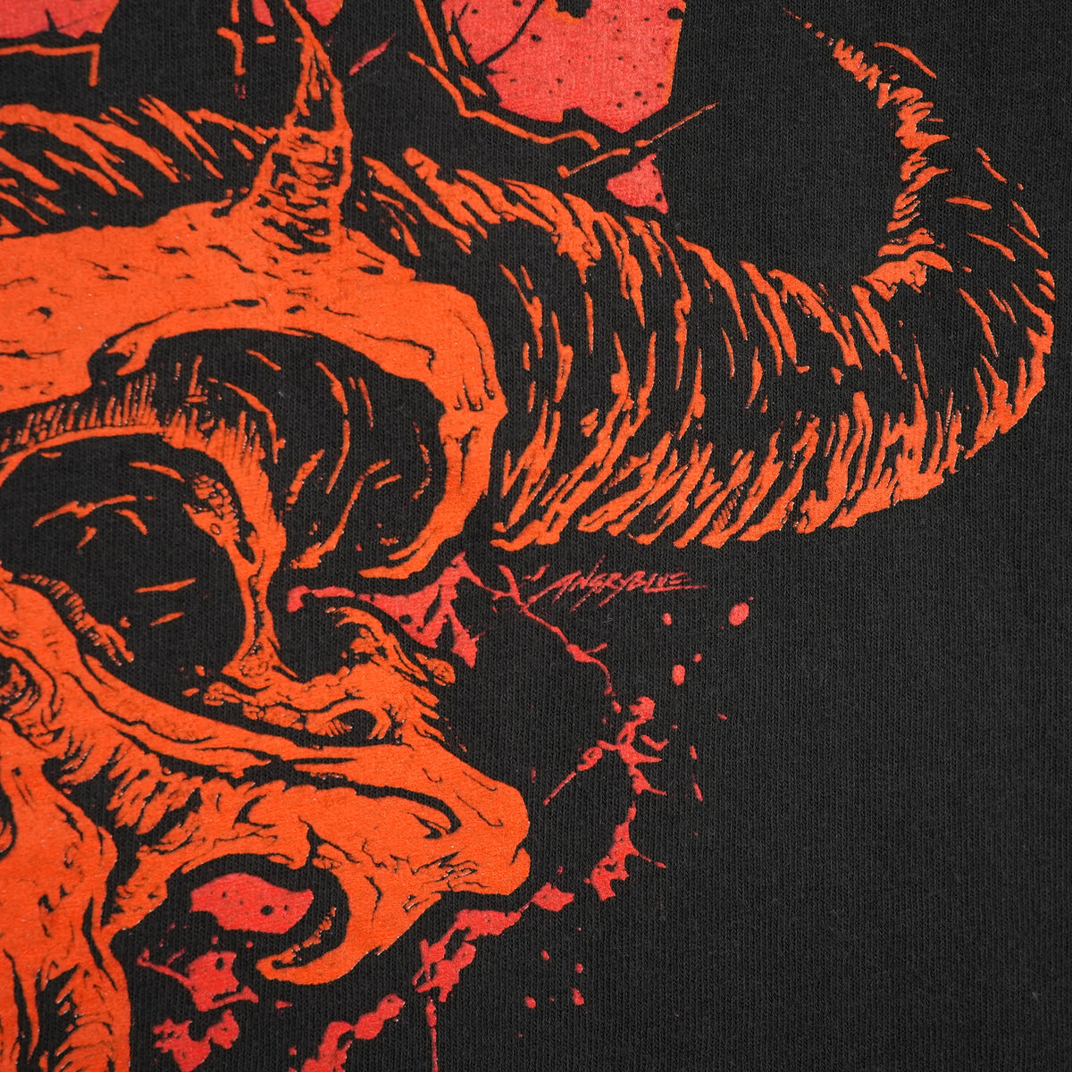Vintage Danzig red horned beast metal band T-shirt, black — photo 3 of 4