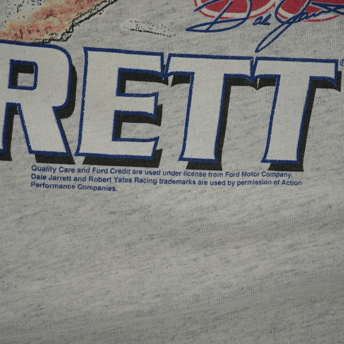 Vintage 1996 Chase Authentics Dale Jarrett #88 NASCAR T-shirt, gray, size 2XL — photo 2 of 10