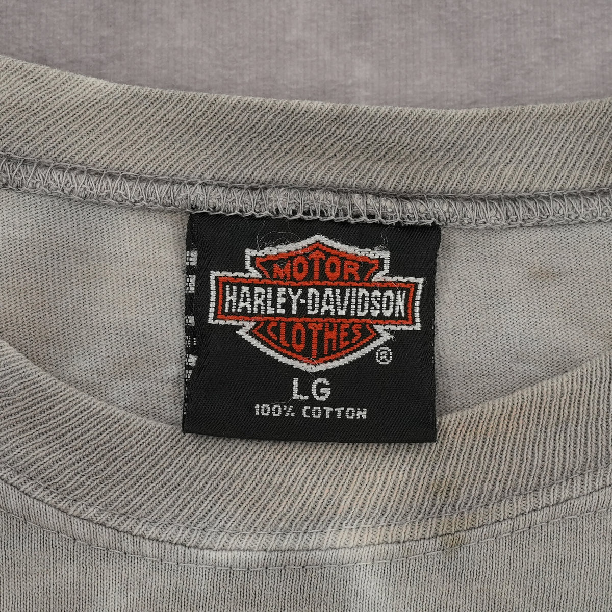 Vintage 90s Harley-Davidson tie dye cow skull graphic long sleeve T-shirt, size L — photo 2 of 7