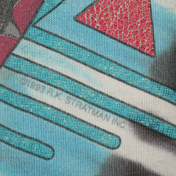 Vintage 90s Harley-Davidson tie dye cow skull graphic long sleeve T-shirt, size L — photo 4 of 7