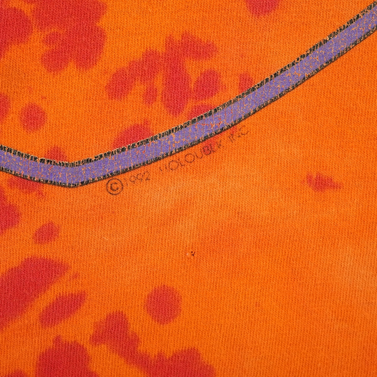 Vintage 90s Harley-Davidson tie dye graphic T-shirt, orange, size 3XL — photo 4 of 10