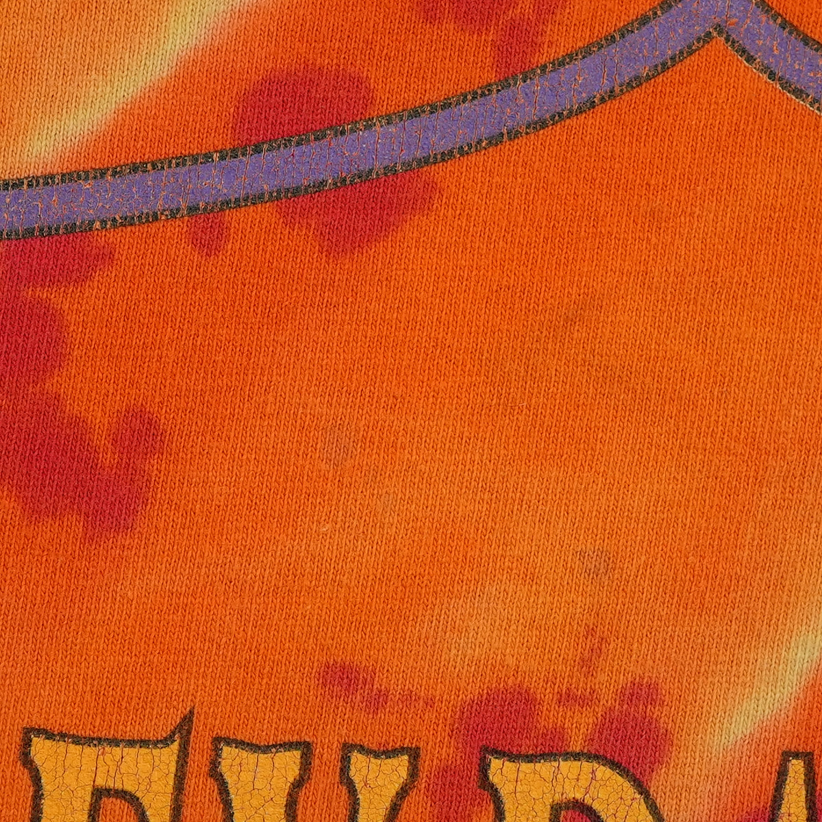 Vintage 90s Harley-Davidson tie dye graphic T-shirt, orange, size 3XL — photo 7 of 10