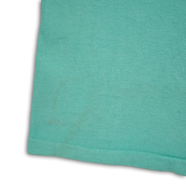 Vintage 1988 Ocean Pacific OP surf graphic T-shirt, turquoise, size M — photo 6 of 8