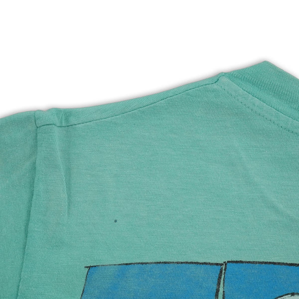Vintage 1988 Ocean Pacific OP surf graphic T-shirt, turquoise, size M — photo 8 of 8