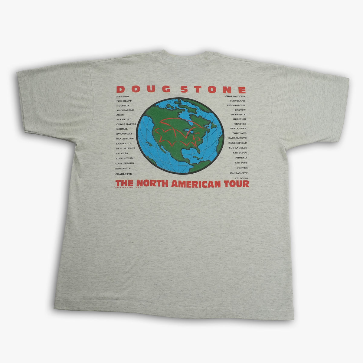 Vintage 1992 Doug Stone US tour T-shirt, gray, size XL — photo 5 of 5