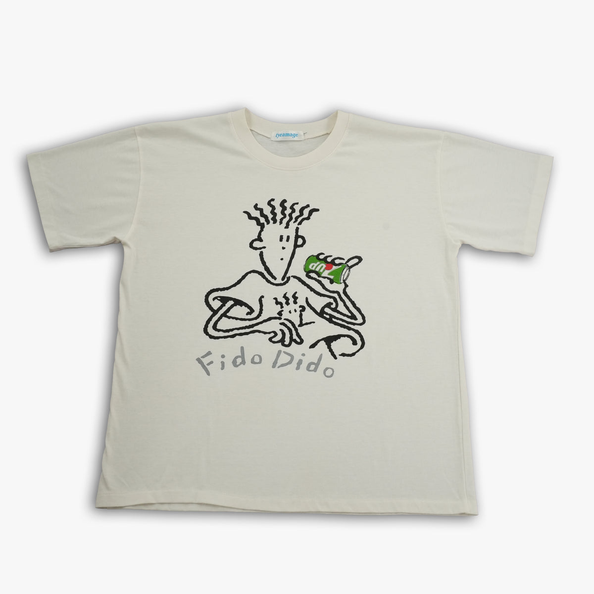 Vintage 80s Fido Dido 7UP mascot T-shirt, white