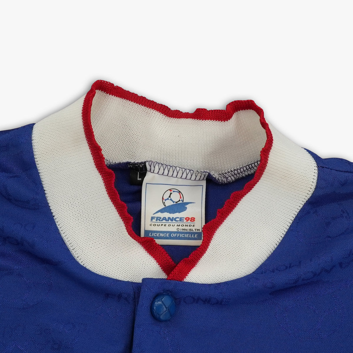 Vintage 1994 France 98 Coupe du Monde training soccer jersey, blue, size L — photo 4 of 10