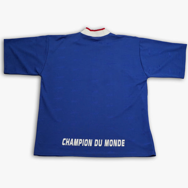 Vintage 1994 France 98 Coupe du Monde training soccer jersey, blue, size L — photo 7 of 10