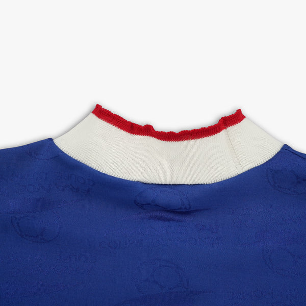Vintage 1994 France 98 Coupe du Monde training soccer jersey, blue, size L — photo 8 of 10