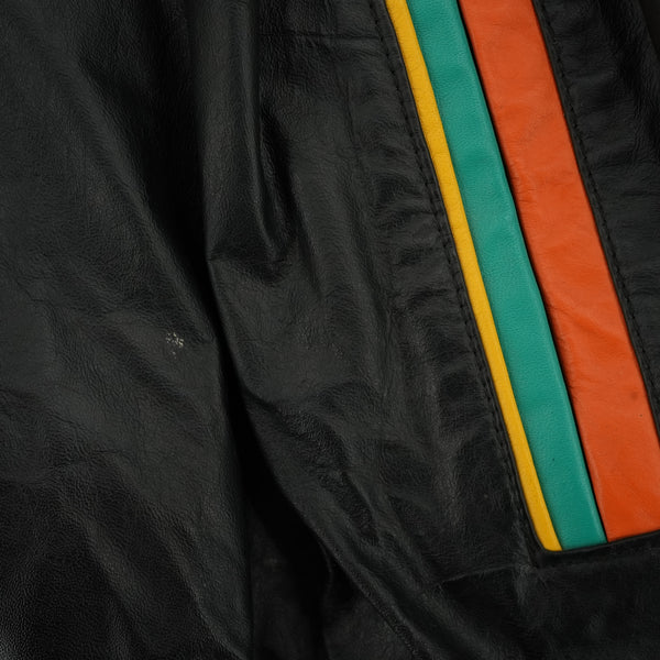 Vintage Disney World Goofy leather racing jacket, green and yellow, size M — photo 11 of 15