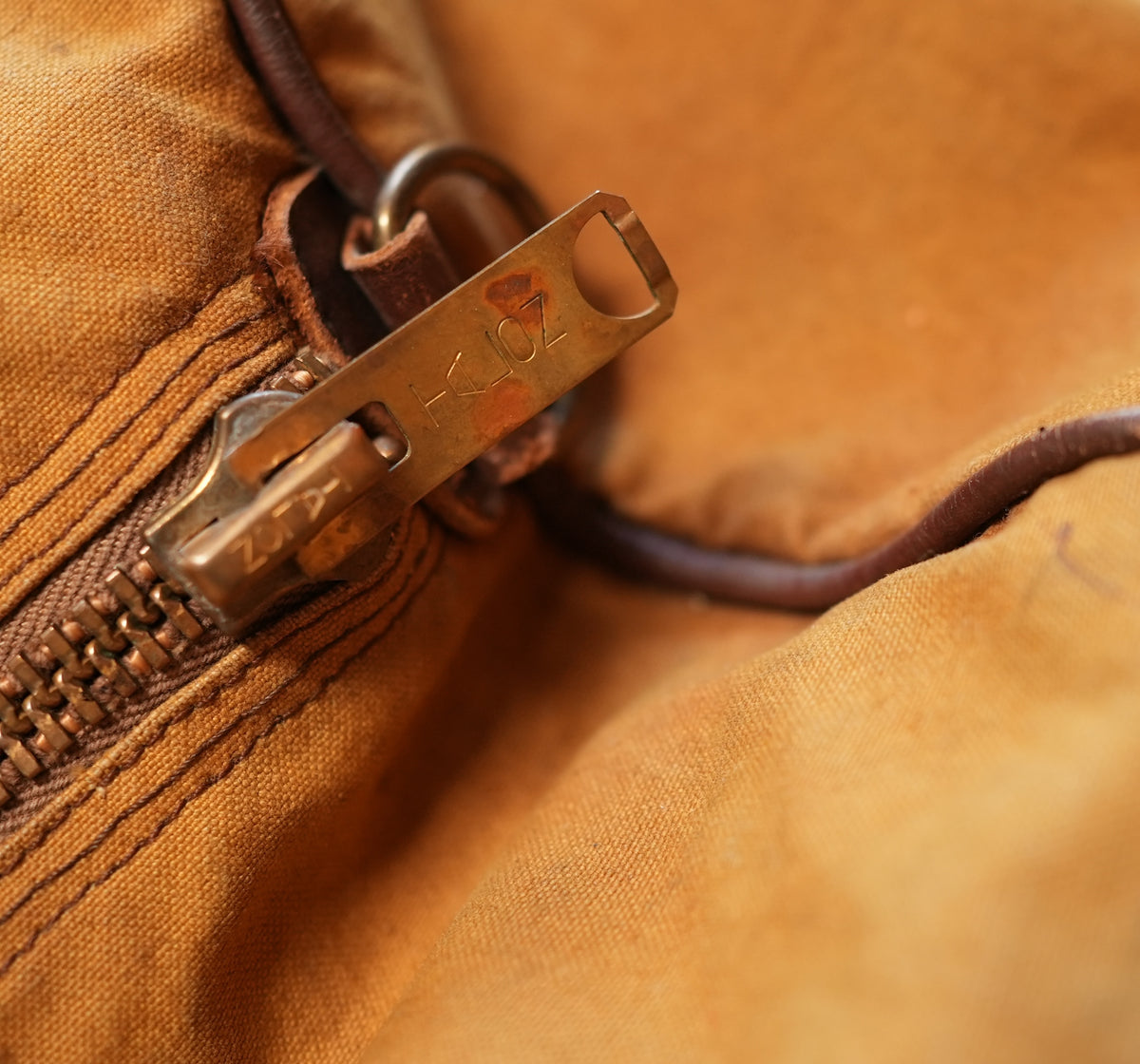 Vintage L.L.Bean Canvas Duffle Bag 1980s Leather
