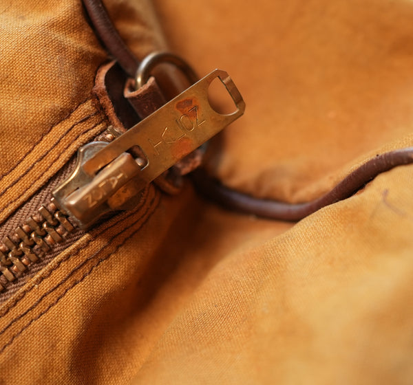 Vintage L.L.Bean Canvas Duffle Bag 1980s Leather